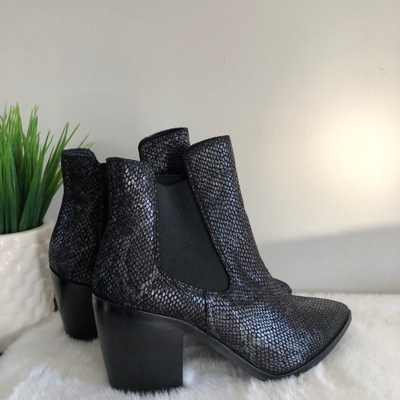 Chinese Laundry Leather Utah Snakeskin Booties - Picture 15 of 15